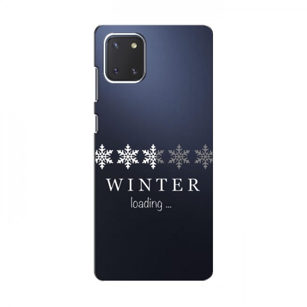 Зимние Чехлы для Samsung Galaxy Note 10 Lite - прозрачный фон