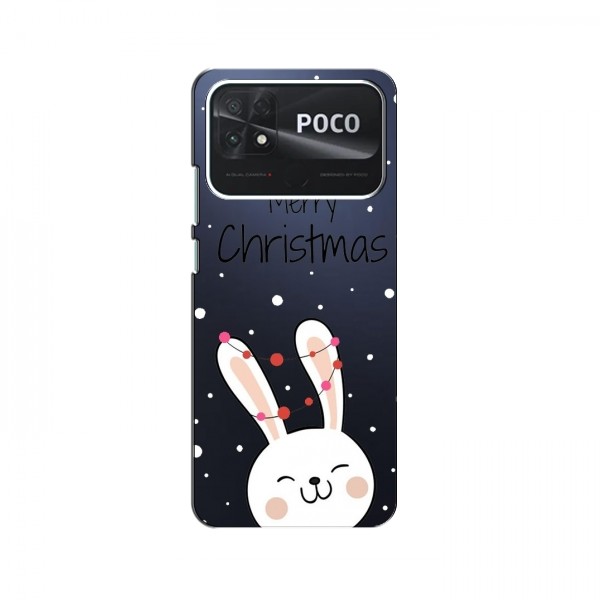 Зимние Чехлы для Xiaomi POCO C40 - прозрачный фон