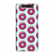 Чехлы с картинкой (Стильные) для Samsung Galaxy A80 2019 ( A805F ) (AlphaPrint) Розовые пончик - купить на Floy.com.ua