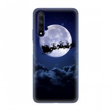 Новогодние Чехлы для Huawei Honor 20 (VPrint) Санта - луна - купить на Floy.com.ua