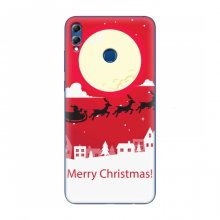 Рождественские Чехлы для Huawei Honor 8X Max (VPrint) Санта с оленями - купить на Floy.com.ua