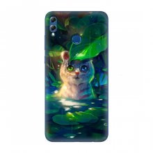Чехлы Мультяшные на Huawei Honor 8X Max (VPrint) Котик с листочком - купить на Floy.com.ua