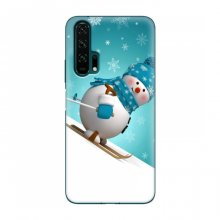 Новогодние Чехлы для Huawei Honor 20 Pro (VPrint) Снеговик на лыжах - купить на Floy.com.ua