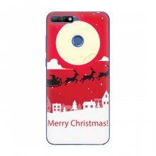 Рождественские Чехлы для Huawei Honor 7A Pro (VPrint) Санта с оленями - купить на Floy.com.ua