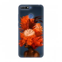 Чехлы (ART) Цветы на Huawei Honor 7A Pro (VPrint) Оранжевые цветы - купить на Floy.com.ua