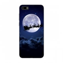 Новогодние Чехлы для Huawei Honor 7A (VPrint) Санта - луна - купить на Floy.com.ua