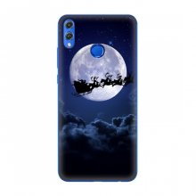 Новогодние Чехлы для Huawei Honor 8X (VPrint) Санта - луна - купить на Floy.com.ua