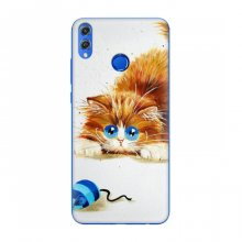 Чехлы с Котиками для Huawei Honor 8X (VPrint) Котик и мишка - купить на Floy.com.ua