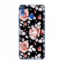 Чехлы с Цветами для Huawei Honor 8X (VPrint) Цветочки на черном - купить на Floy.com.ua