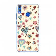 Чехлы для любимой на Huawei Honor 8X (VPrint) Сердечки - купить на Floy.com.ua
