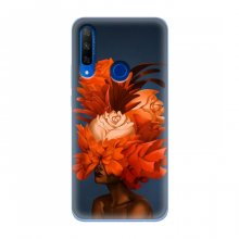 Чехлы (ART) Цветы на Huawei Honor 9X (VPrint) Оранжевые цветы - купить на Floy.com.ua