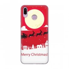 Рождественские Чехлы для Huawei Honor Play (VPrint) Санта с оленями - купить на Floy.com.ua
