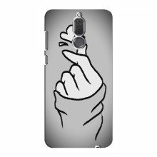 Чехол с принтом для Huawei Mate 10 Lite (AlphaPrint - Знак сердечка) Серый фон - купить на Floy.com.ua