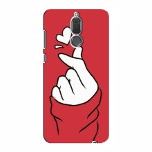 Чехол с принтом для Huawei Mate 10 Lite (AlphaPrint - Знак сердечка) Красный фон - купить на Floy.com.ua