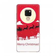 Рождественские Чехлы для Huawei Mate 20 (VPrint) Санта с оленями - купить на Floy.com.ua