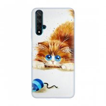 Чехлы с Котиками для Huawei Nova 5T (VPrint) Котик и мишка - купить на Floy.com.ua