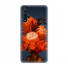 Чехлы (ART) Цветы на Huawei Nova 5T (VPrint) Оранжевые цветы - купить на Floy.com.ua