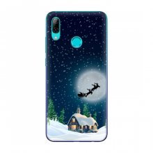 Рождественские Чехлы для Huawei P Smart 2019 (VPrint) Санта на фоне луны - купить на Floy.com.ua
