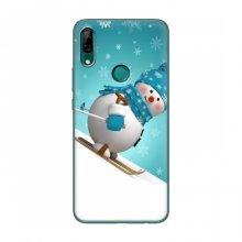 Новогодние Чехлы для Huawei P Smart Z (VPrint) Снеговик на лыжах - купить на Floy.com.ua