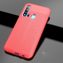 ТПУ накладка Autofocus с имитацией кожи для Huawei P20 Lite 2019/ Nova 5i Красный - купить на Floy.com.ua