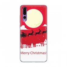 Рождественские Чехлы для Huawei P20 Pro (VPrint) Санта с оленями - купить на Floy.com.ua