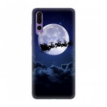 Новогодние Чехлы для Huawei P20 Pro (VPrint) Санта - луна - купить на Floy.com.ua