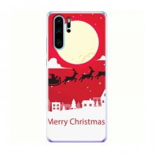 Рождественские Чехлы для Huawei P30 Pro (VPrint) Санта с оленями - купить на Floy.com.ua