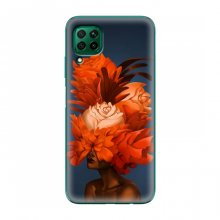 Чехлы (ART) Цветы на Huawei P40 Lite (VPrint) Оранжевые цветы - купить на Floy.com.ua