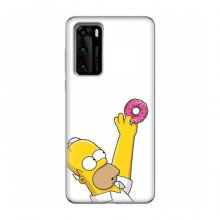 Чехол с Симпсонами для Huawei P40 (VPrint) Гомер с пончиком - купить на Floy.com.ua