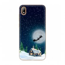 Рождественские Чехлы для Huawei Y5 2019 (VPrint) Санта на фоне луны - купить на Floy.com.ua