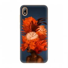 Чехлы (ART) Цветы на Huawei Y5 2019 (VPrint) Оранжевые цветы - купить на Floy.com.ua