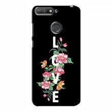 Чехол с принтом (Дизайнерские) для Huawei Y6 Prime 2018 (AlphaPrint) Цветы - LOVE - купить на Floy.com.ua