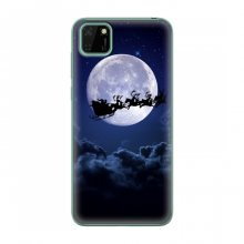 Новогодние Чехлы для Huawei Y5p (VPrint) Санта - луна - купить на Floy.com.ua