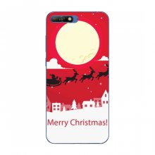 Рождественские Чехлы для Huawei Y6 2018 (VPrint) Санта с оленями - купить на Floy.com.ua