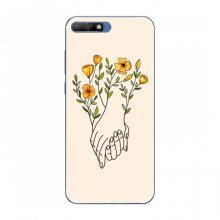 Чехлы (ART) Цветы на Huawei Y6 2018 (VPrint) Руки любви - купить на Floy.com.ua
