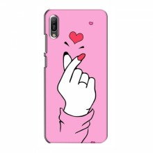 Чехол с принтом для Huawei Y6 2019 (AlphaPrint - Знак сердечка) - купить на Floy.com.ua