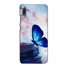 Чехол с печатью (Подарочные) для Huawei Y6 2019 (AlphaPrint) Бабочка синяя - купить на Floy.com.ua