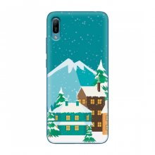 Рождественские Чехлы для Huawei Y6 2019 (VPrint) Снежный город - купить на Floy.com.ua