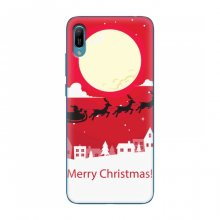 Рождественские Чехлы для Huawei Y6 2019 (VPrint) Санта с оленями - купить на Floy.com.ua