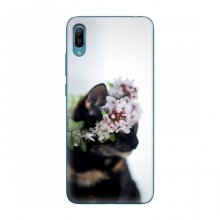 Чехол на Huawei Y6 2019 с Котами (VPrint) Кот в цветах - купить на Floy.com.ua