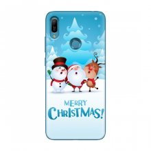 Рождественские Чехлы для Huawei Y6 Pro (2019)/ Y6 Prime 2019 (VPrint) merry christmas - купить на Floy.com.ua
