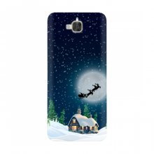 Рождественские Чехлы для Huawei Y6 Pro (VPrint) Санта на фоне луны - купить на Floy.com.ua