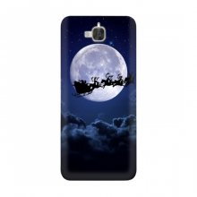 Новогодние Чехлы для Huawei Y6 Pro (VPrint) Санта - луна - купить на Floy.com.ua