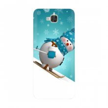 Новогодние Чехлы для Huawei Y6 Pro (VPrint) Снеговик на лыжах - купить на Floy.com.ua