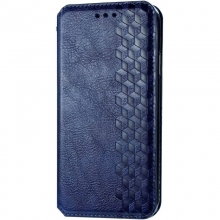 Кожаный чехол книжка GETMAN Cubic (PU) для Huawei Y6p Синий - купить на Floy.com.ua