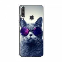 Чехол с принтом (на черном) для Huawei Y6p (AlphaPrint) Кот в очках - купить на Floy.com.ua