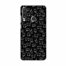 Чехол под заказ для Huawei Y6p (AlphaPrint - Уникальный дизайн) Котики на черном - купить на Floy.com.ua
