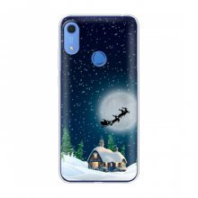 Рождественские Чехлы для Huawei Y6s (VPrint) Санта на фоне луны - купить на Floy.com.ua