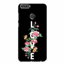 Чехол с принтом (Дизайнерские) для Huawei Y7 2018 (AlphaPrint) Цветы - LOVE - купить на Floy.com.ua