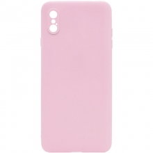 Силиконовый чехол Candy Full Camera для Apple iPhone X / XS (5.8") Розовый - купить на Floy.com.ua